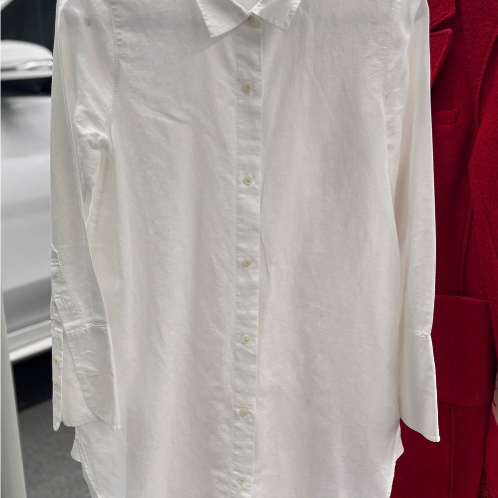 J. Crew White Casual Button Down Shirt